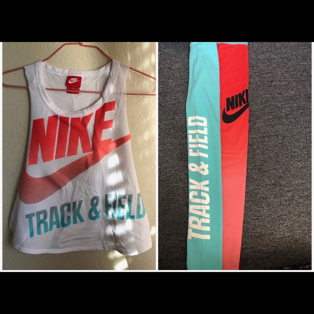 Nike Track and Field Crop Top and Legging Bundle